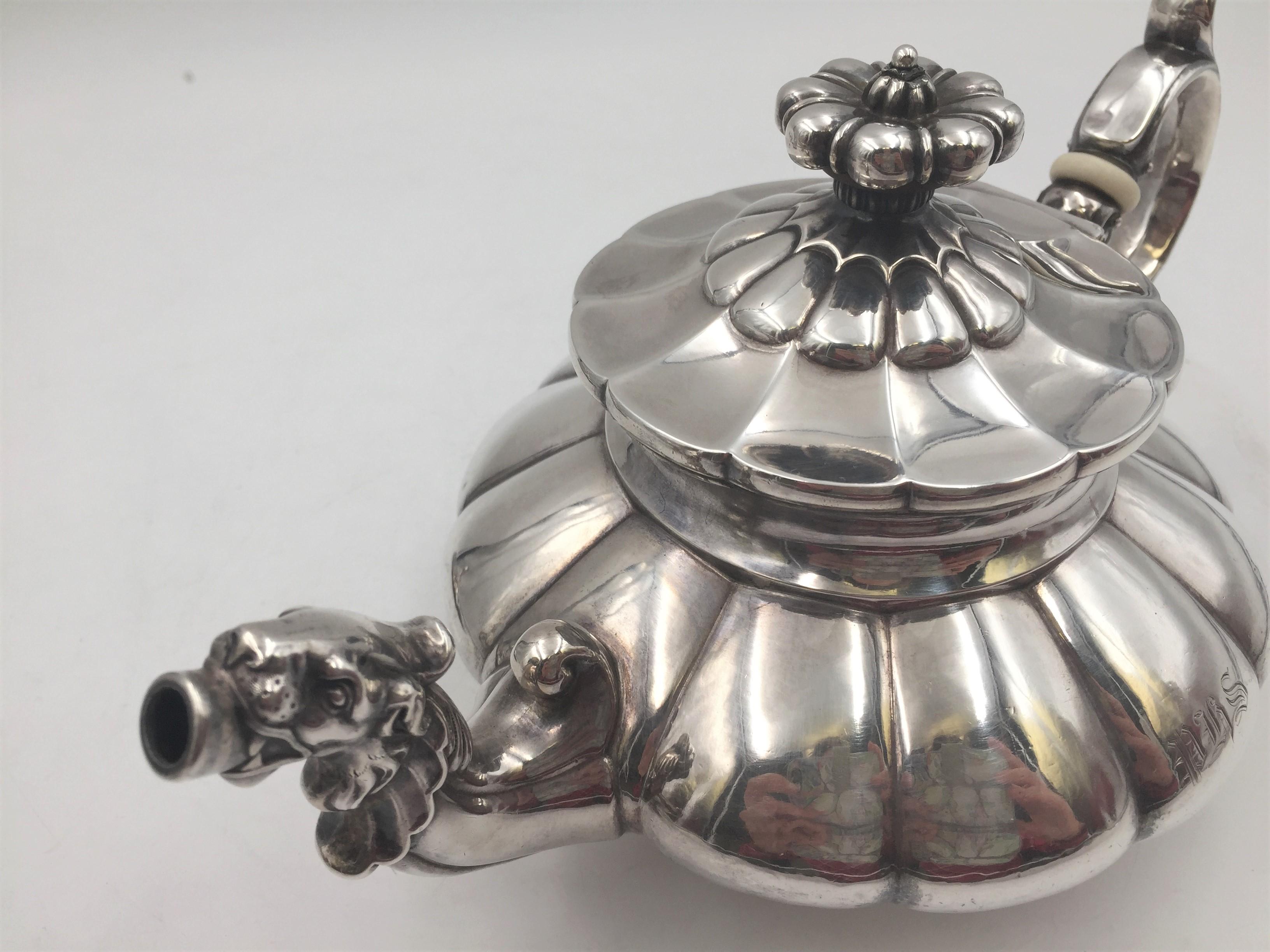 4-Piece 19th Century Continental Silver Dutch Demitasse Tea Coffee Service 5
