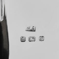 4 piece art deco sterling silver tea set - hallmarked in 1937