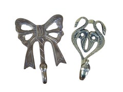 4 Piece Assorted Brass Letter Opener Coat Hat Hooks Hunt Door Knocker