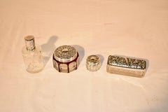 4 Piece Cut Crystal Dresser Set