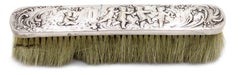 4-Piece French Louis XV Silver Vanity Brush Set