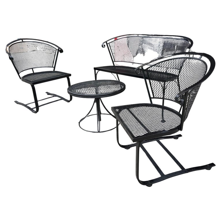 4-tlg. Garten-/Terrassenset von Russell Woodard, 2-Sitzer/pr. Springertisch im Angebot bei 1stDibs Deutschland