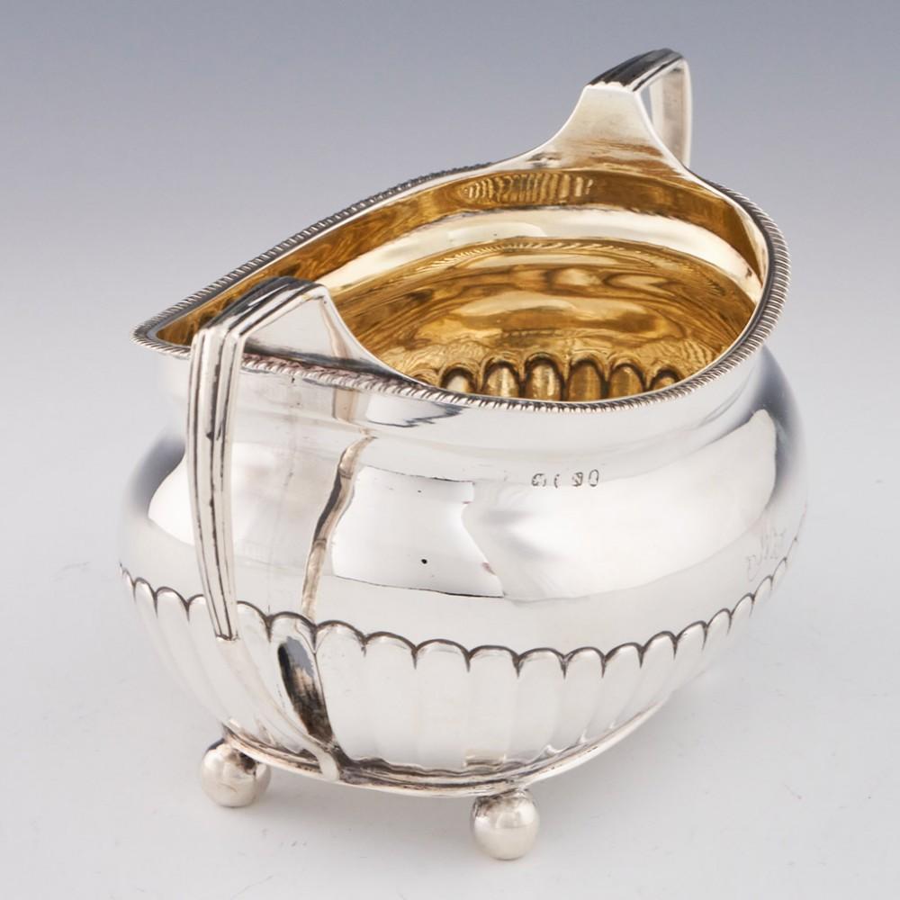 4 Piece George III Sterling Silver Tea and Coffee Service London, 1809 For Sale 13
