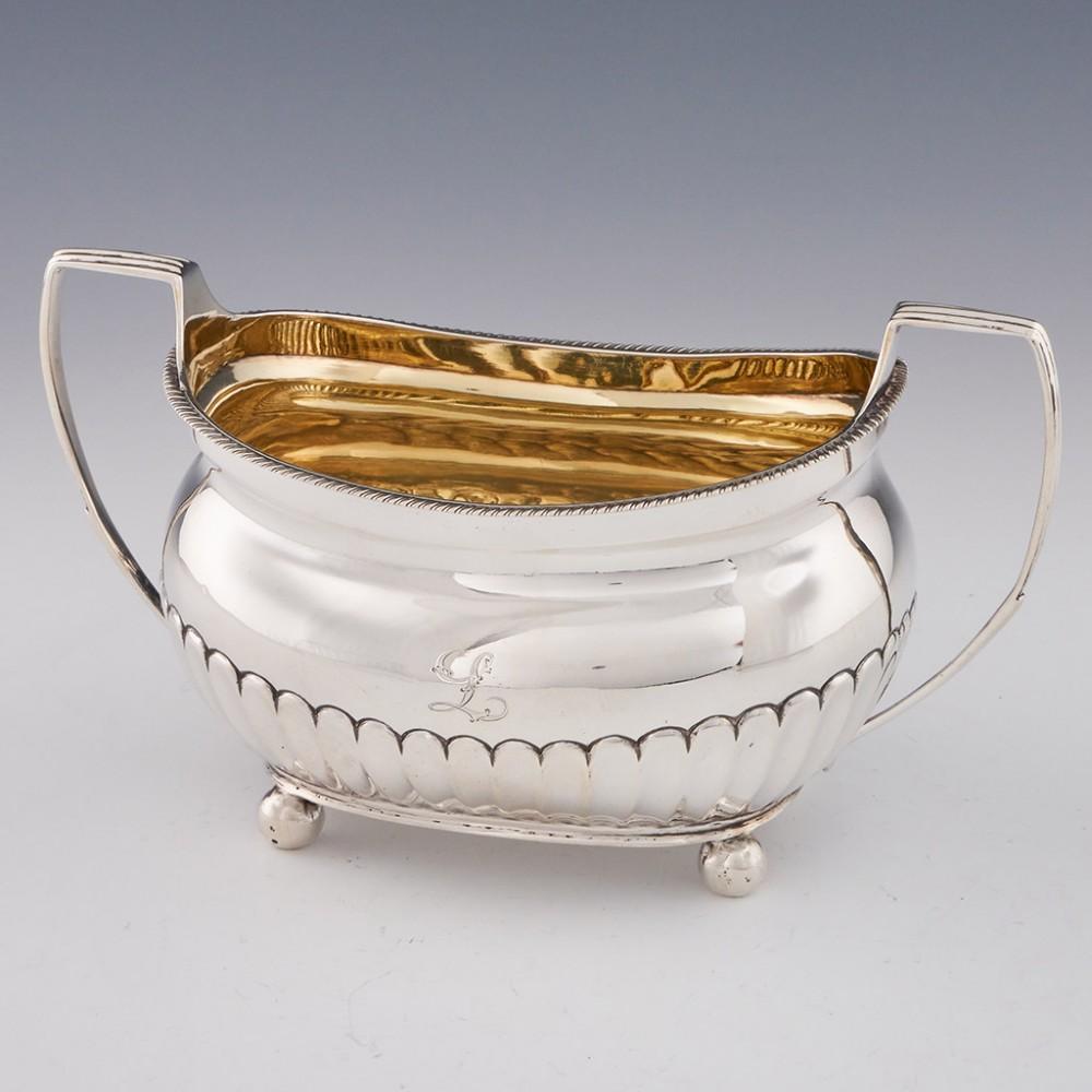 4 Piece George III Sterling Silver Tea and Coffee Service London, 1809 For Sale 14