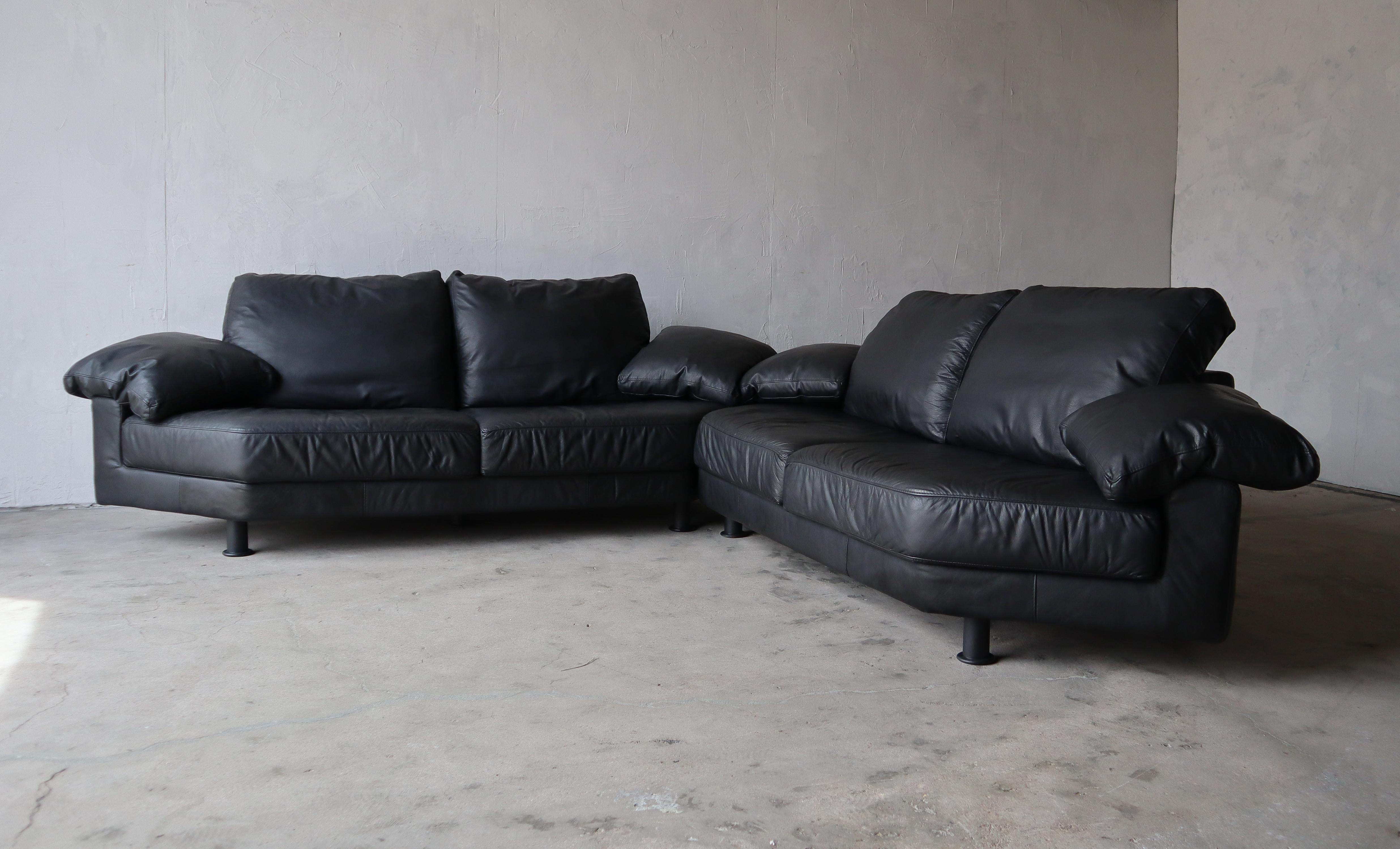 Post-Modern 4 Piece Postmodern Italian Modular Sectional Sofa