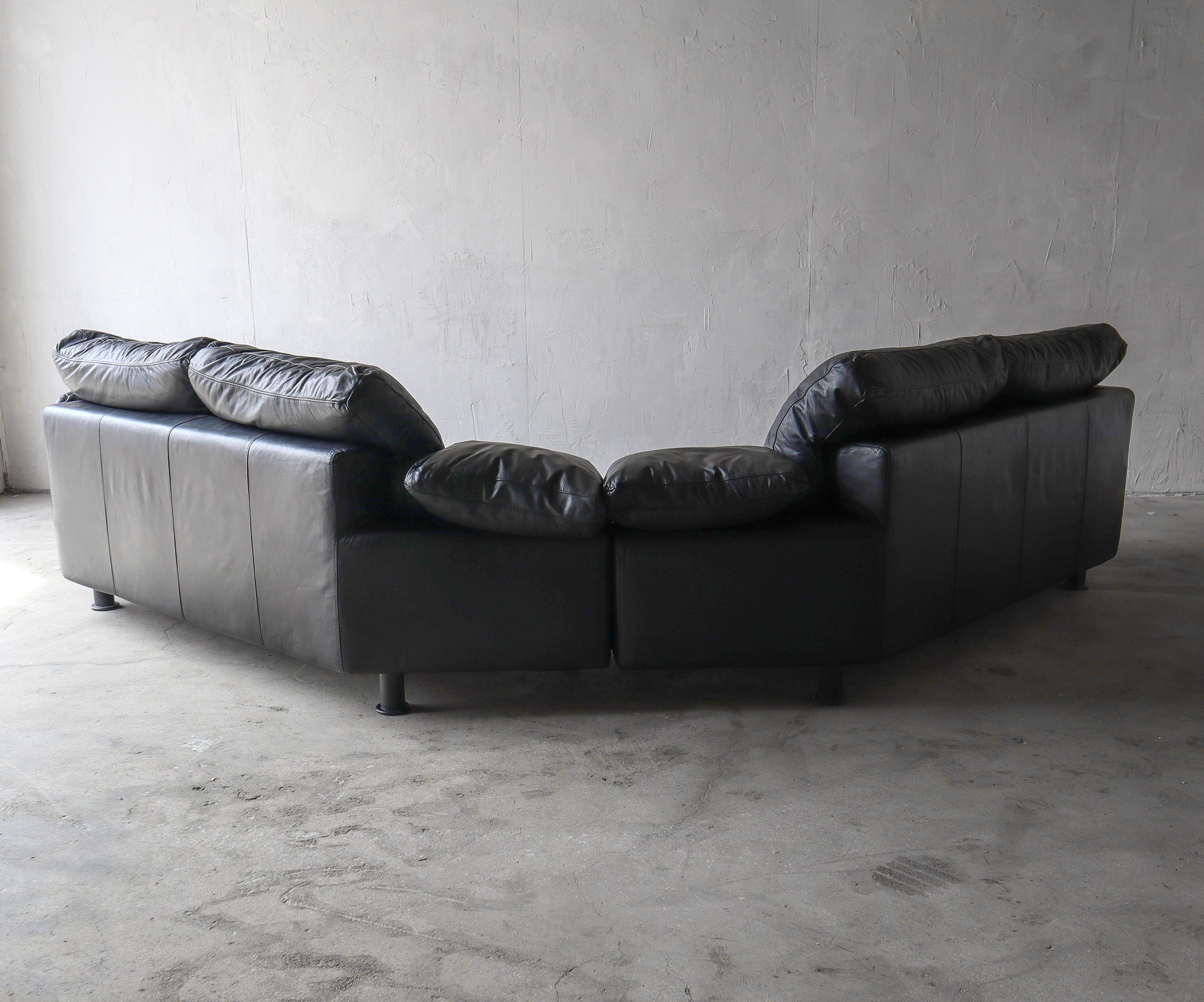 4 Piece Postmodern Italian Modular Sectional Sofa In Good Condition In Las Vegas, NV