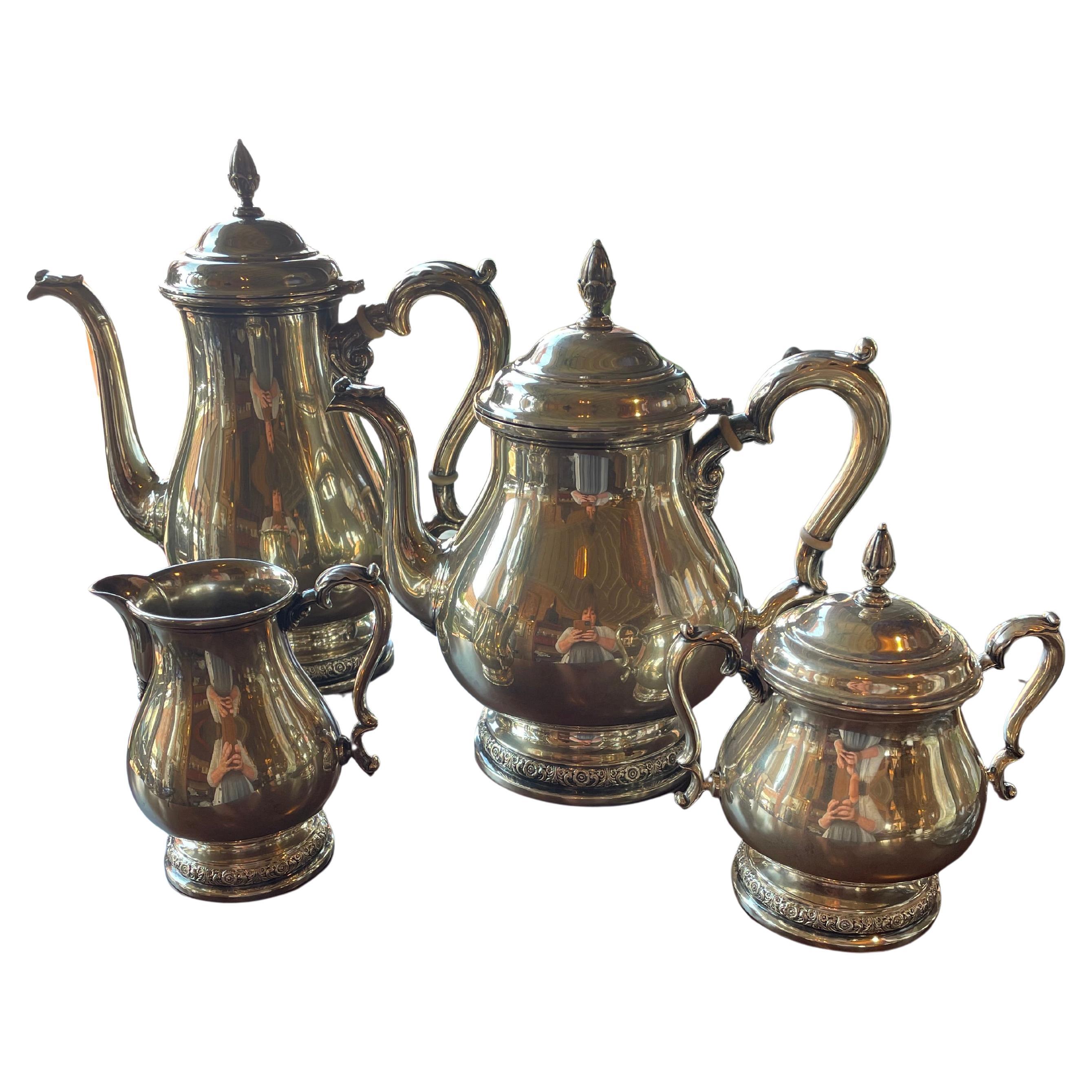 Set da tè e caffè 4 pezzi Prelude by International Silver Service in vendita