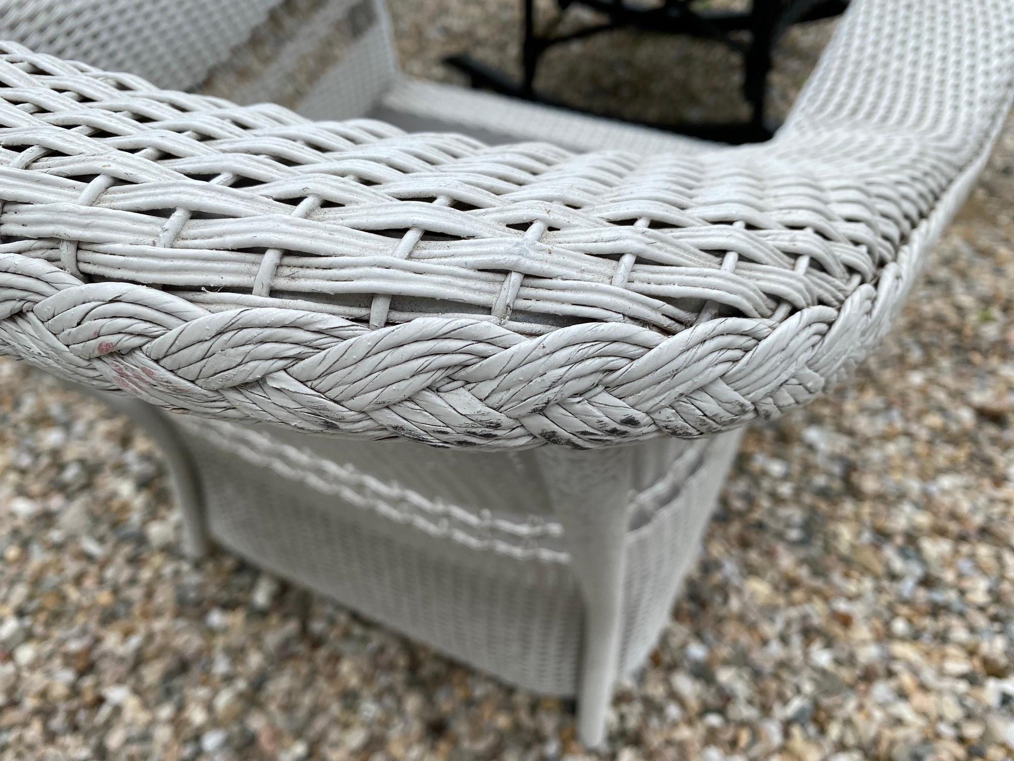 4 Piece Wicker Patio Seating Ensemble For Sale 13