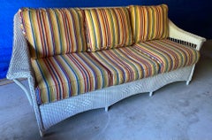 4 Piece Wicker Patio Seating Ensemble