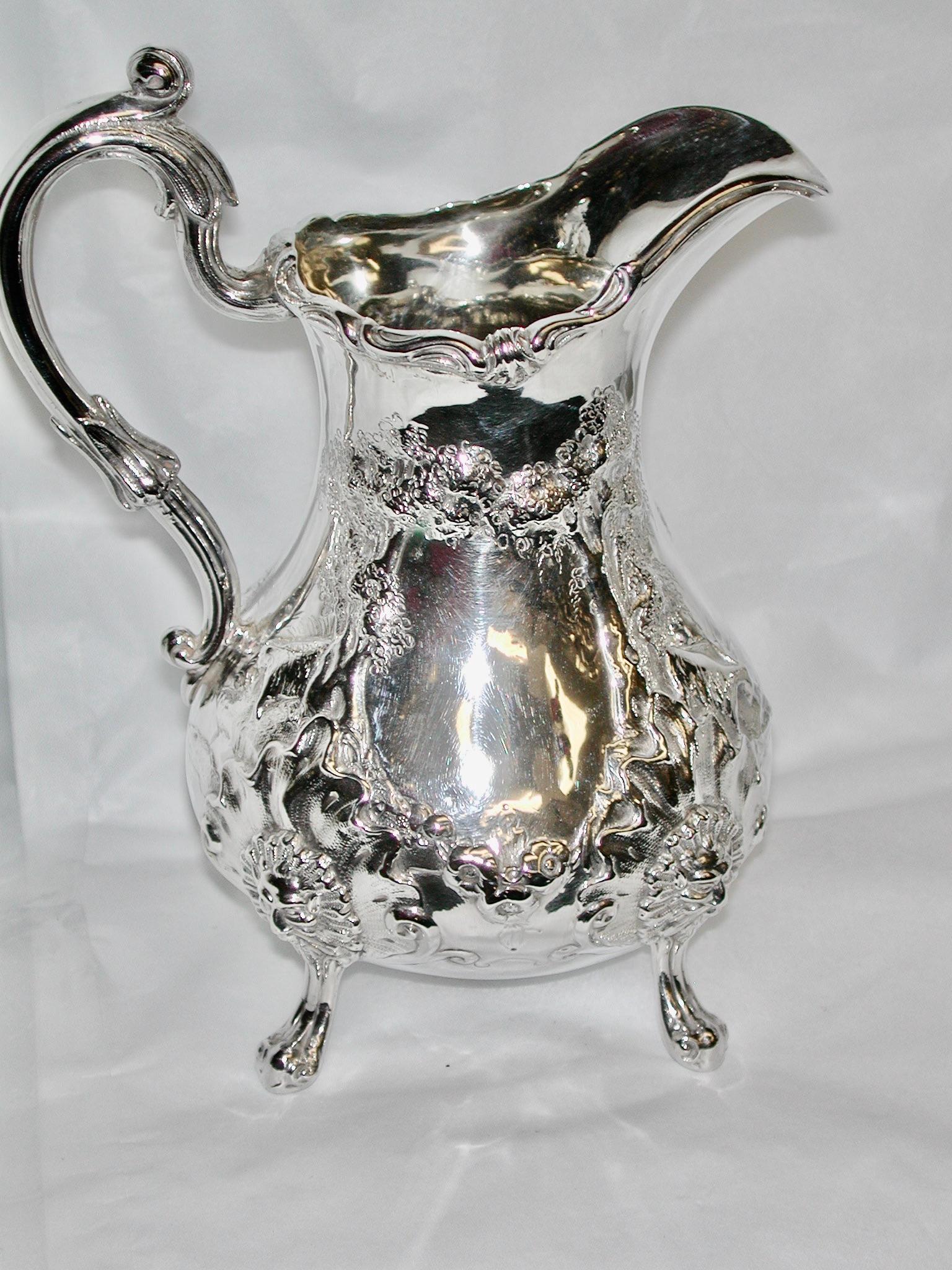 4 Piece Scenic Victorian Silver Tea & Coffee Set Robert Harper 1862/63 London For Sale 6
