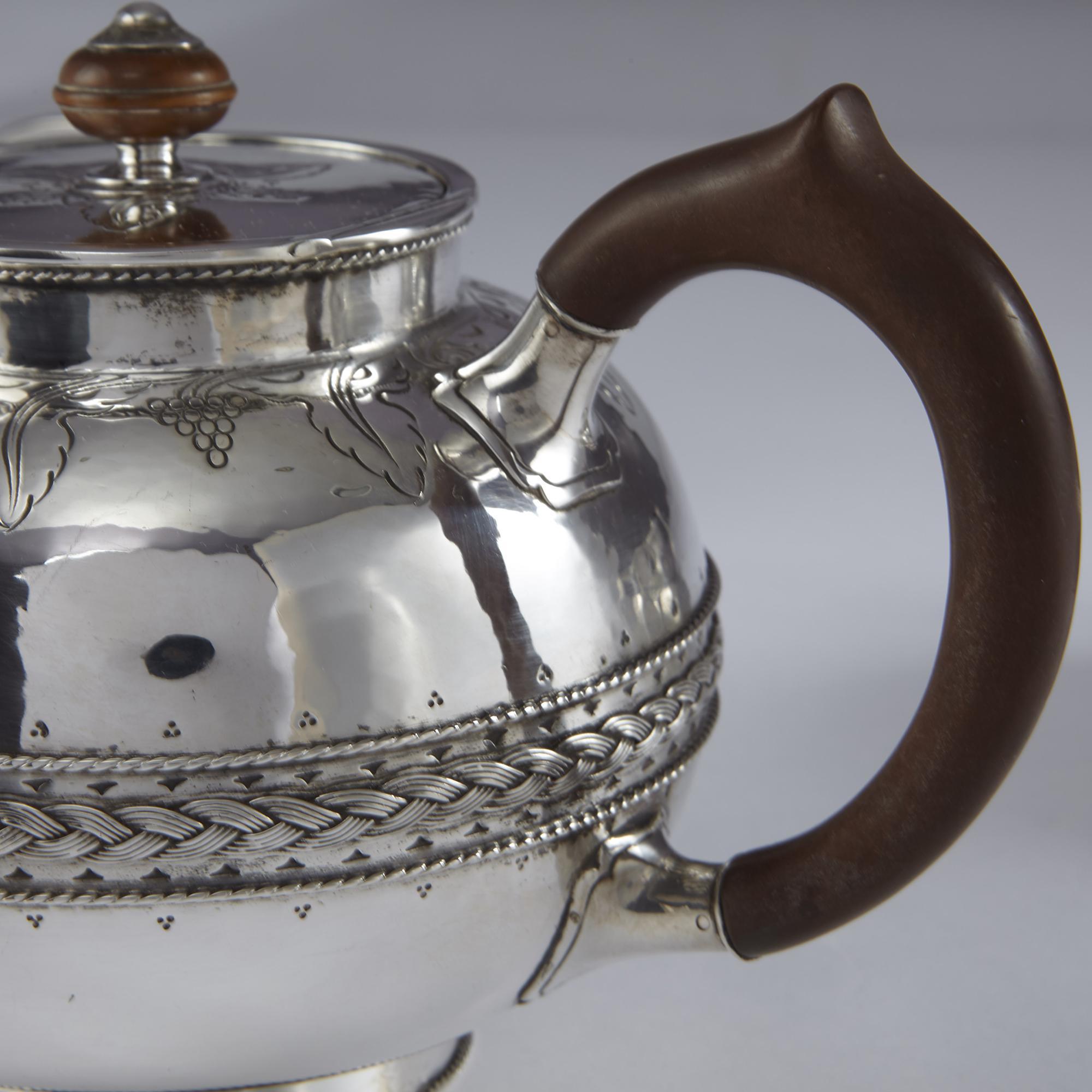4-teiliges Tee- und Kaffeeservice aus Silber von Liberty (Englisch) im Angebot