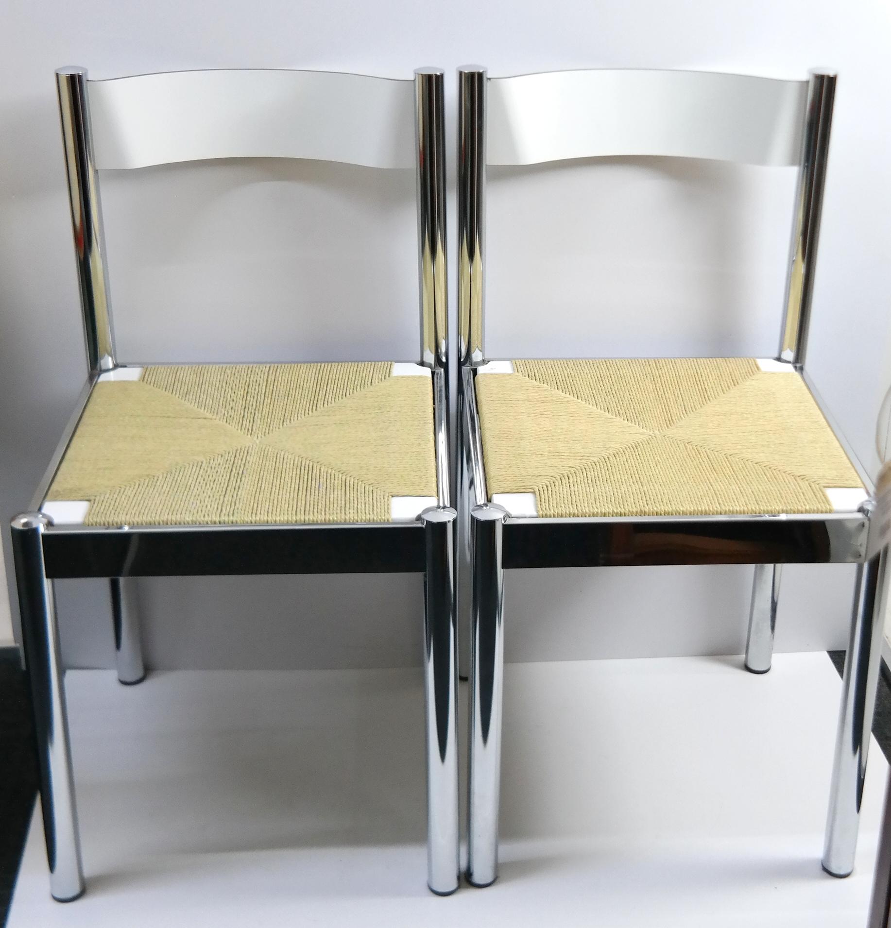 4-Piece Suite Italian Modern Chairs, Formenti e Giovenzana, Italy, 1960s 5