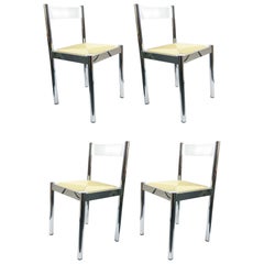 4-Piece Suite Italian Modern Chairs, Formenti e Giovenzana, Italy, 1960s