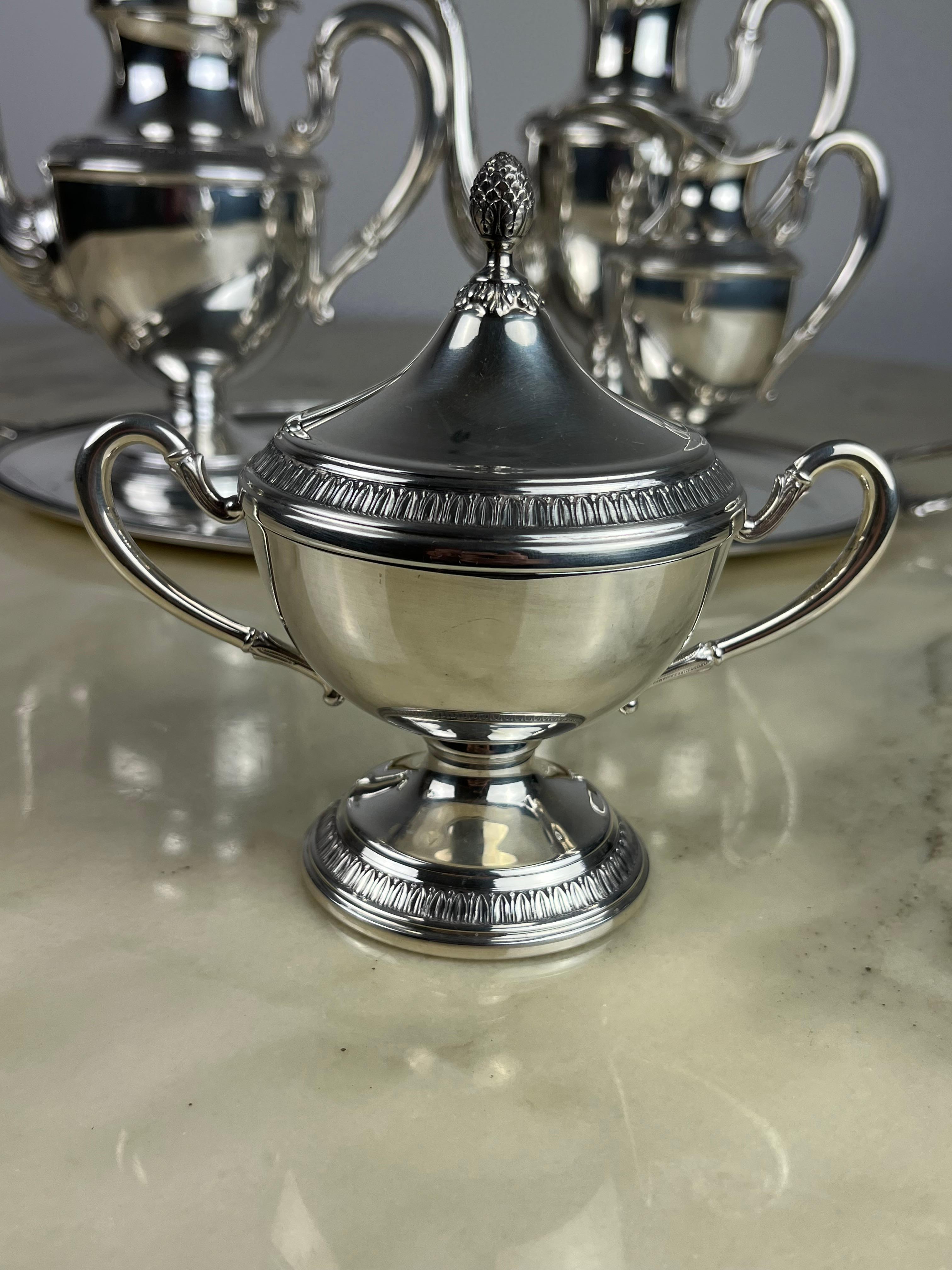 servizio da caffè e the in argento 800 usato