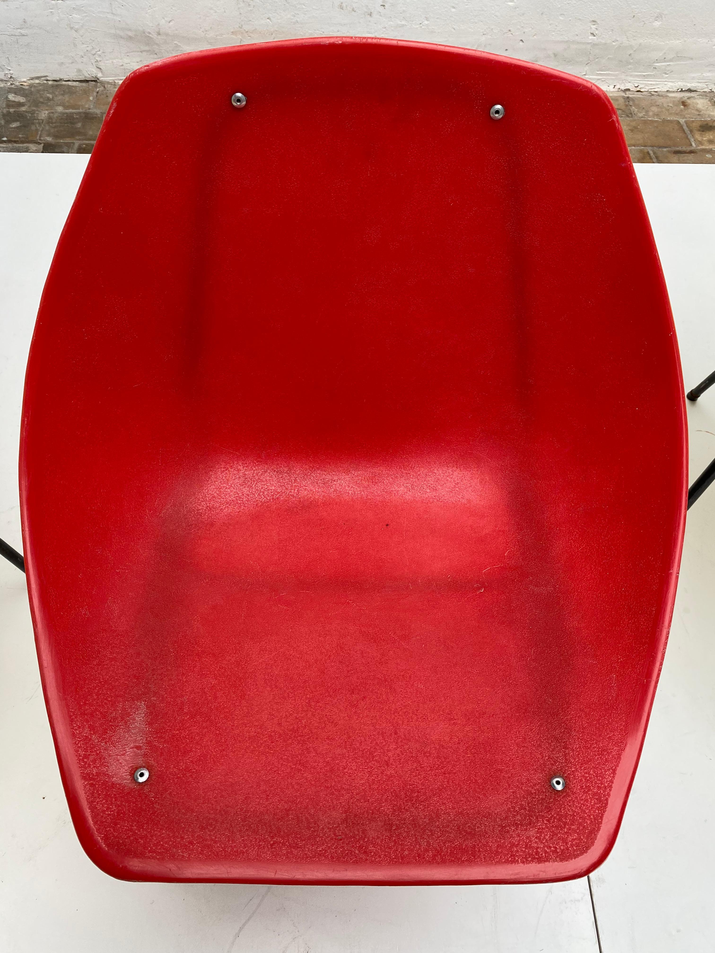 Mid-20th Century 4 Pierre Guariche Cute 'Coquillage' Indoor Outdoor Chairs, Meurop Belgium 1960's