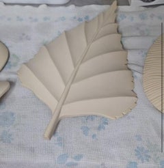 4 Applique à feuilles de plâtre par Atelier Sedap, 1990.