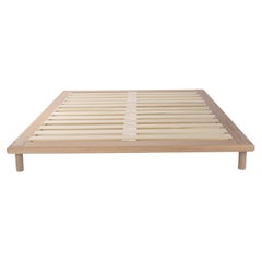 No. 4 Platform Bed White Oak Queen Size Natural Oil No Headboard