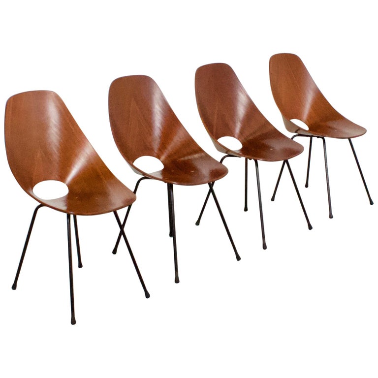 Medea Chair 4 Plywood Vittorio Nobili ‘Medea’ Chairs, Italy, 1955 at 1stDibs