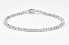 Diamants naturels 1,60 carat or blanc 18k Bracelet de tennis classique