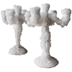 4 Purple Crystal Overgrown Candelabras, Mark Sturkenboom