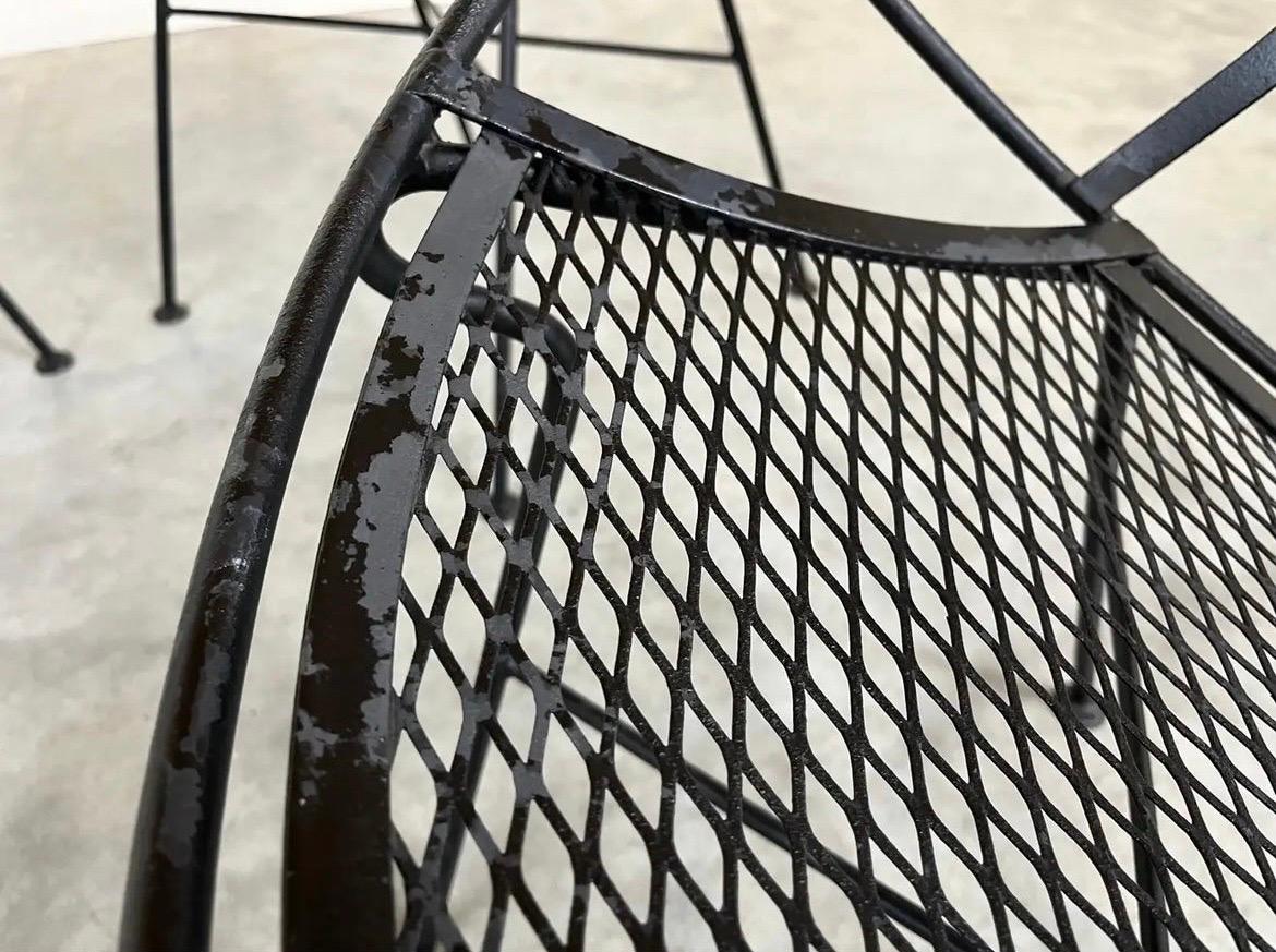 4 Radar Patio Dining Chairs by Maurizio Tempestini for Salterini In Good Condition In Southampton, NJ