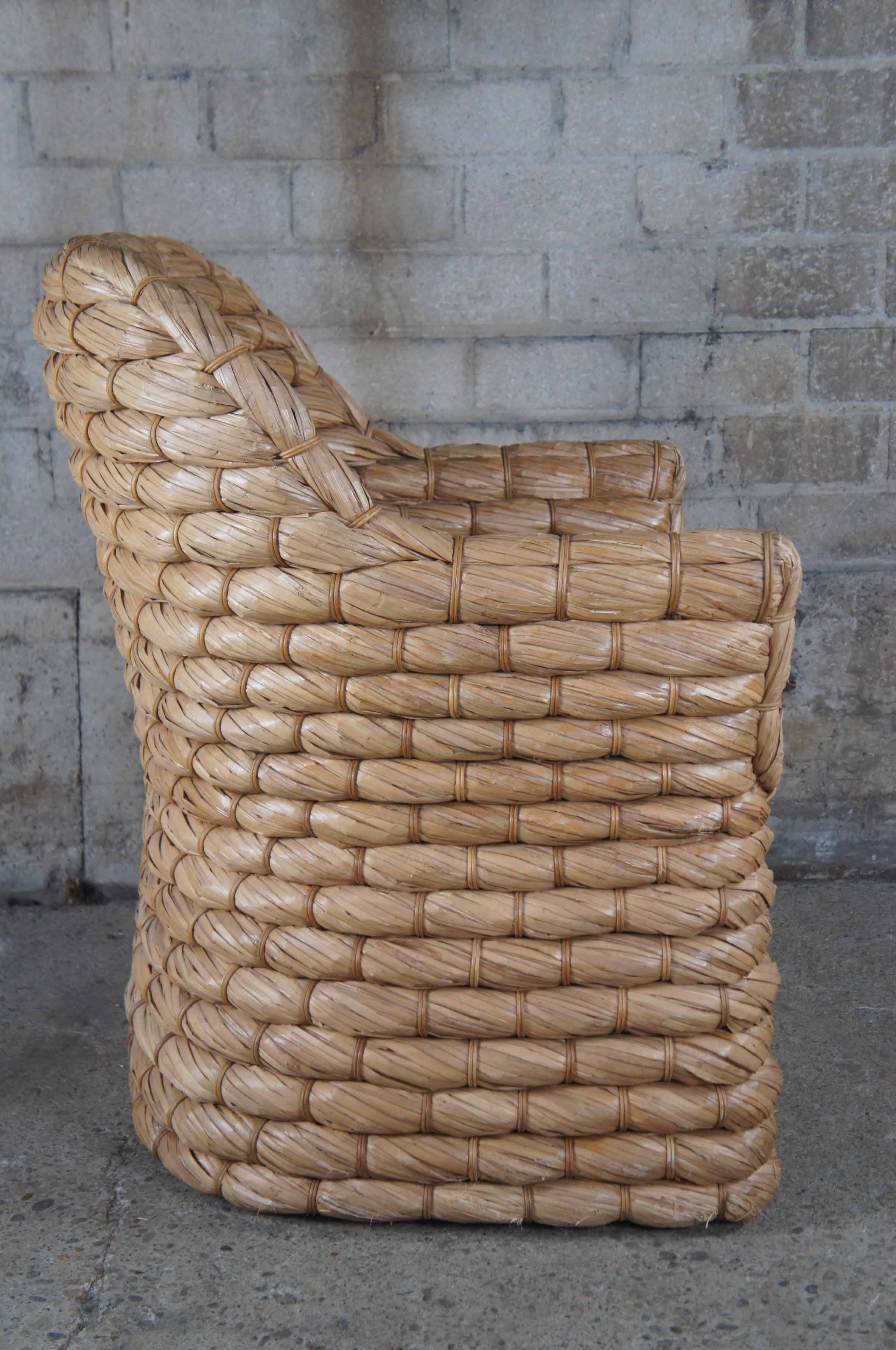 Upholstery 4 Ralph Lauren Joshua Tree Woven Barrel Back Dining Chairs Bohemian Boho Chic