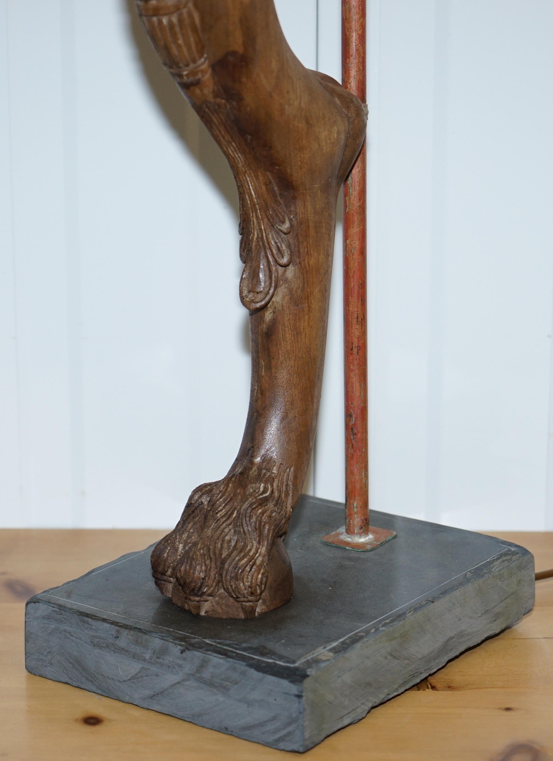 4 Rare French Neoclassical 1820 Louis xviii Monopodae Lamps Lion Hairy Paw Feet For Sale 8
