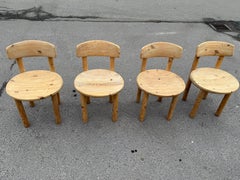 4 rare Rainer Daumiller dinning chairs from 1970´s, with adjustable back