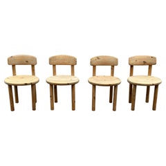 4 rares chaises de salle à manger Rainer Daumiller des années 1970, avec dossier réglable