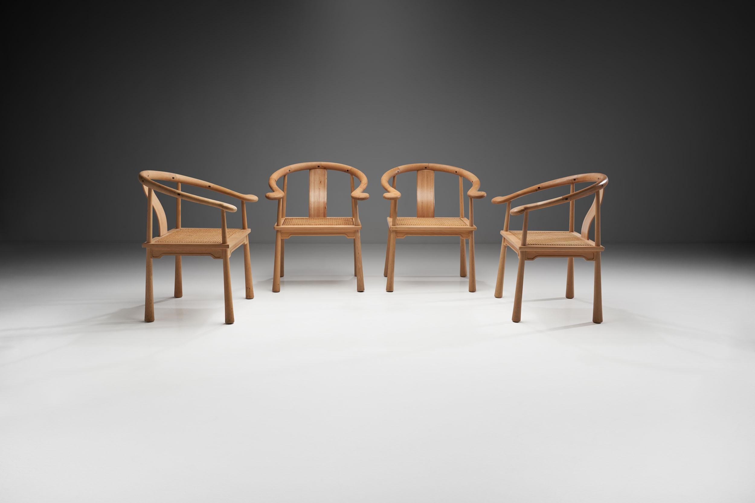 4 Richard Nissen Yin Chairs, Denmark, 1960s In Good Condition In Utrecht, NL