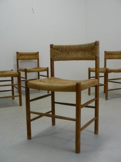4 Robert Sentou Dordogne Chairs for Charlotte Perriand - 1950