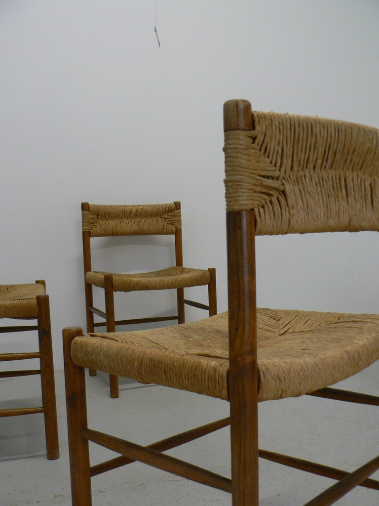 1950 Set of Four Vintage Charlotte Perriand Dordogne Chairs for Robert – D  ROSE MOD
