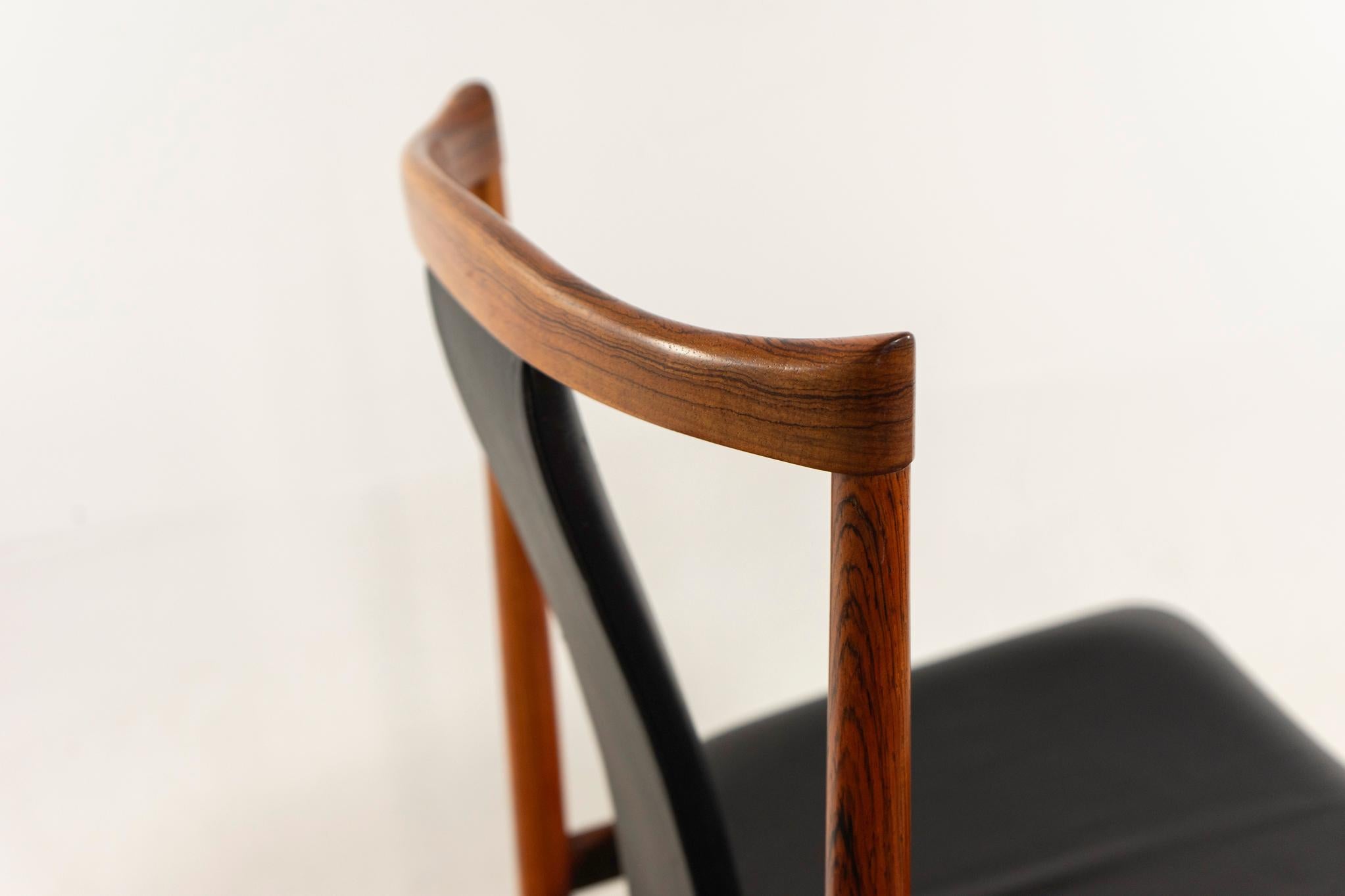 Bois de rose 4 chaises de salle à manger en bois de rose par Erling Torvits en vente