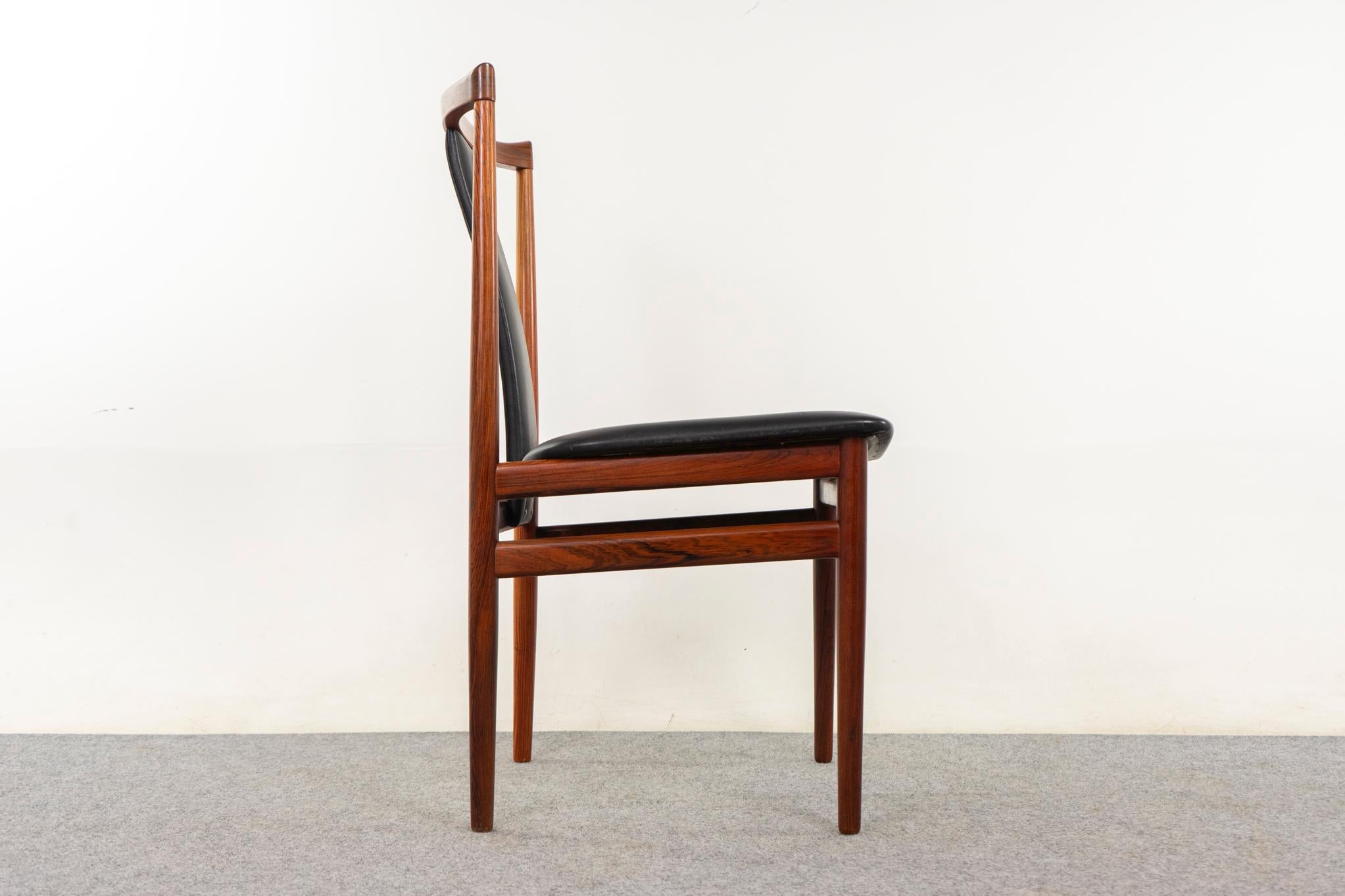 4 chaises de salle à manger en bois de rose par Erling Torvits en vente 1
