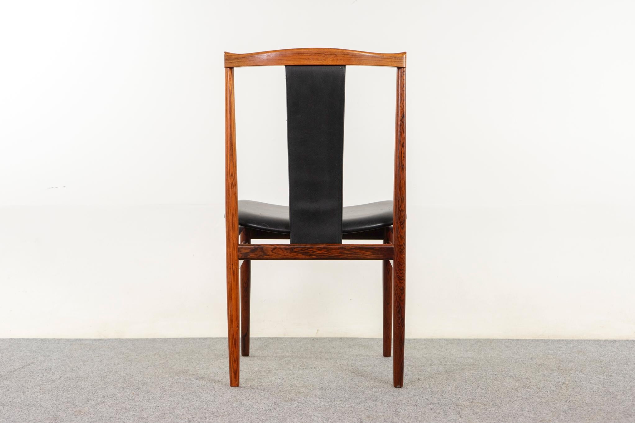 4 chaises de salle à manger en bois de rose par Erling Torvits en vente 2