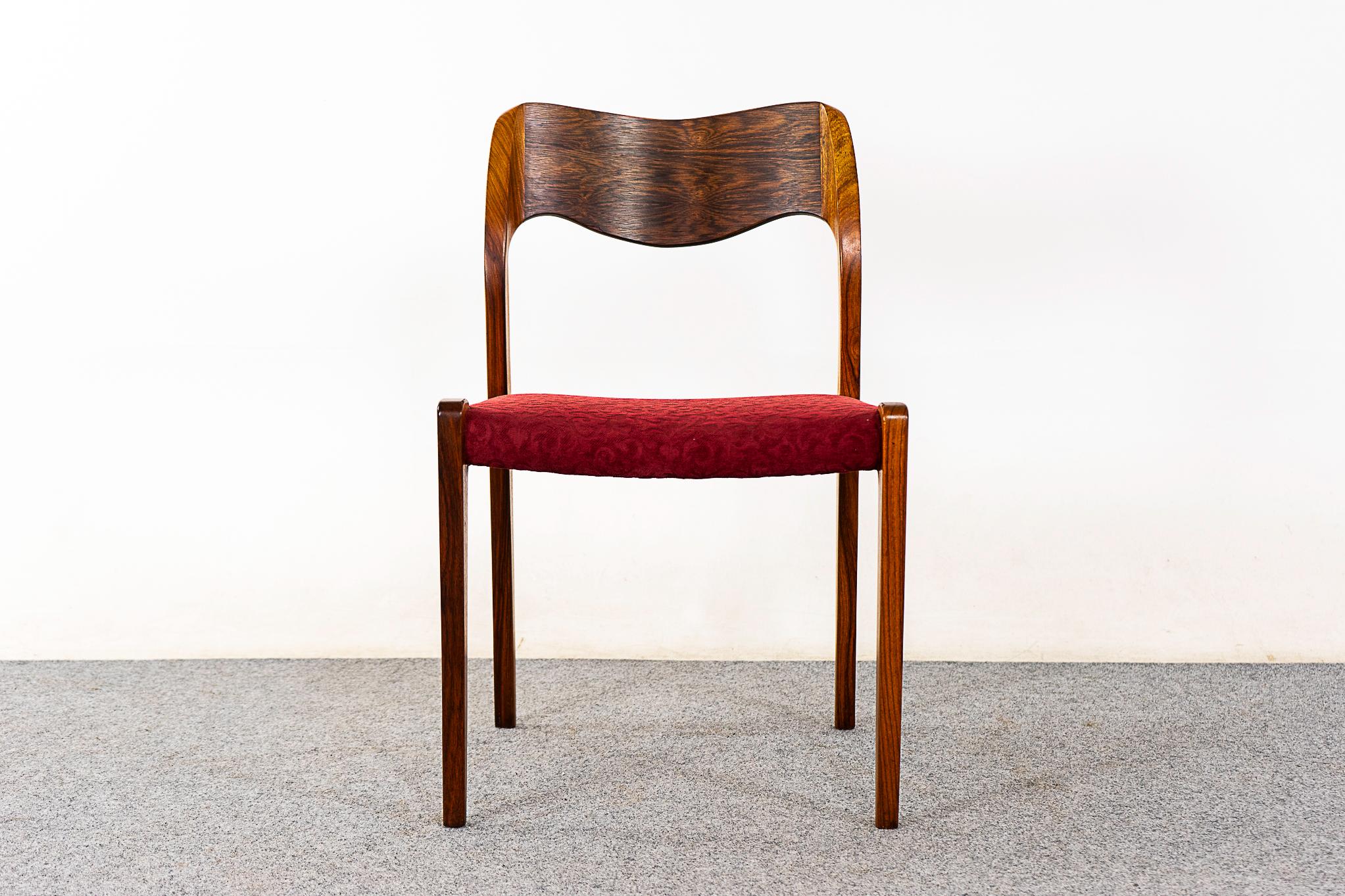 Danish 4 Rosewood Model 71 Dining Chairs by Niels Otto Moller For Sale