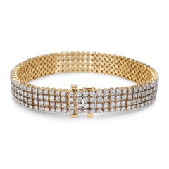 4-Row Diamond Tennis Bracelet in 14K Yellow Gold (7.00 CTW)