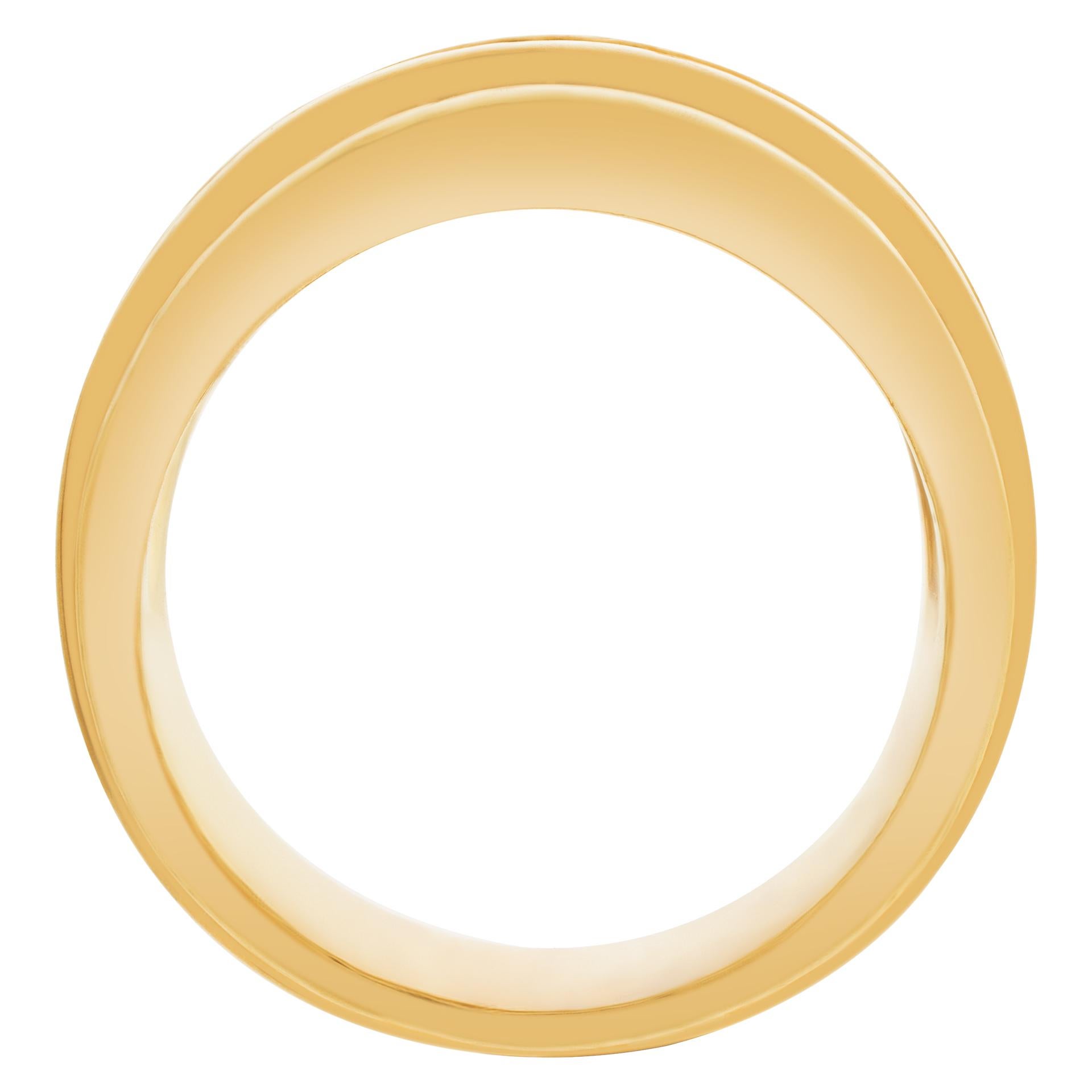 4 Reihen Baguetteschliff Diamantring in 18 Karat Gelbgold gefasst im Zustand „Hervorragend“ in Surfside, FL