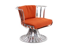 4 Russell Woodard Polished Aluminum Lounge Chairs