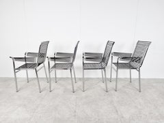 4 Sandow Dining Chairs by Rene Herbst, 1980s