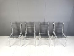 4 Sandow dining chairs by rene Herbst, 1980s