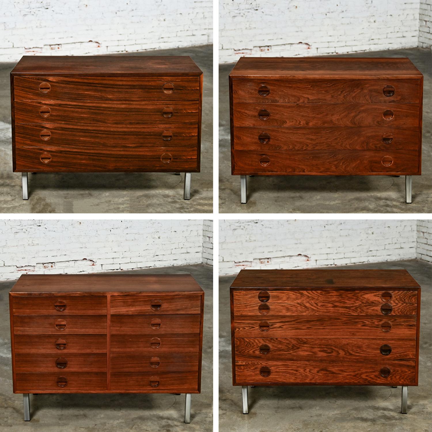 4 Scandinavian Modern Rosewood Cabinets by Rud Thygesen & Johnny Sorensen for HG For Sale 4
