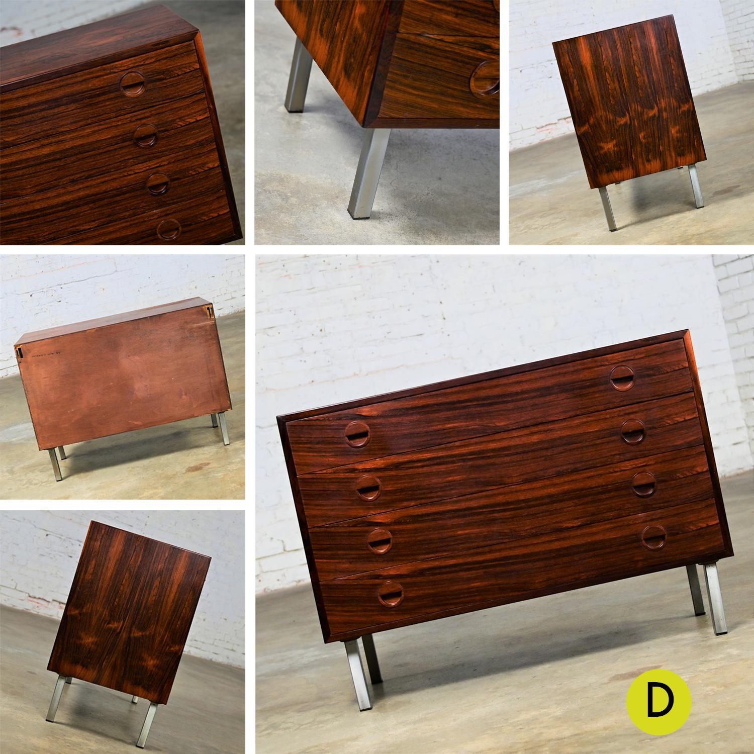 4 Scandinavian Modern Rosewood Cabinets by Rud Thygesen & Johnny Sorensen for HG For Sale 13