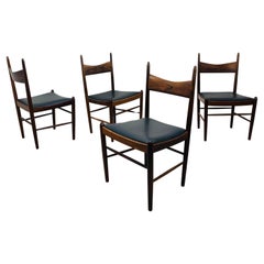 4 Scandinavian Rosewood Chairs by Vestervig Eriksen for Tomborg, 1960