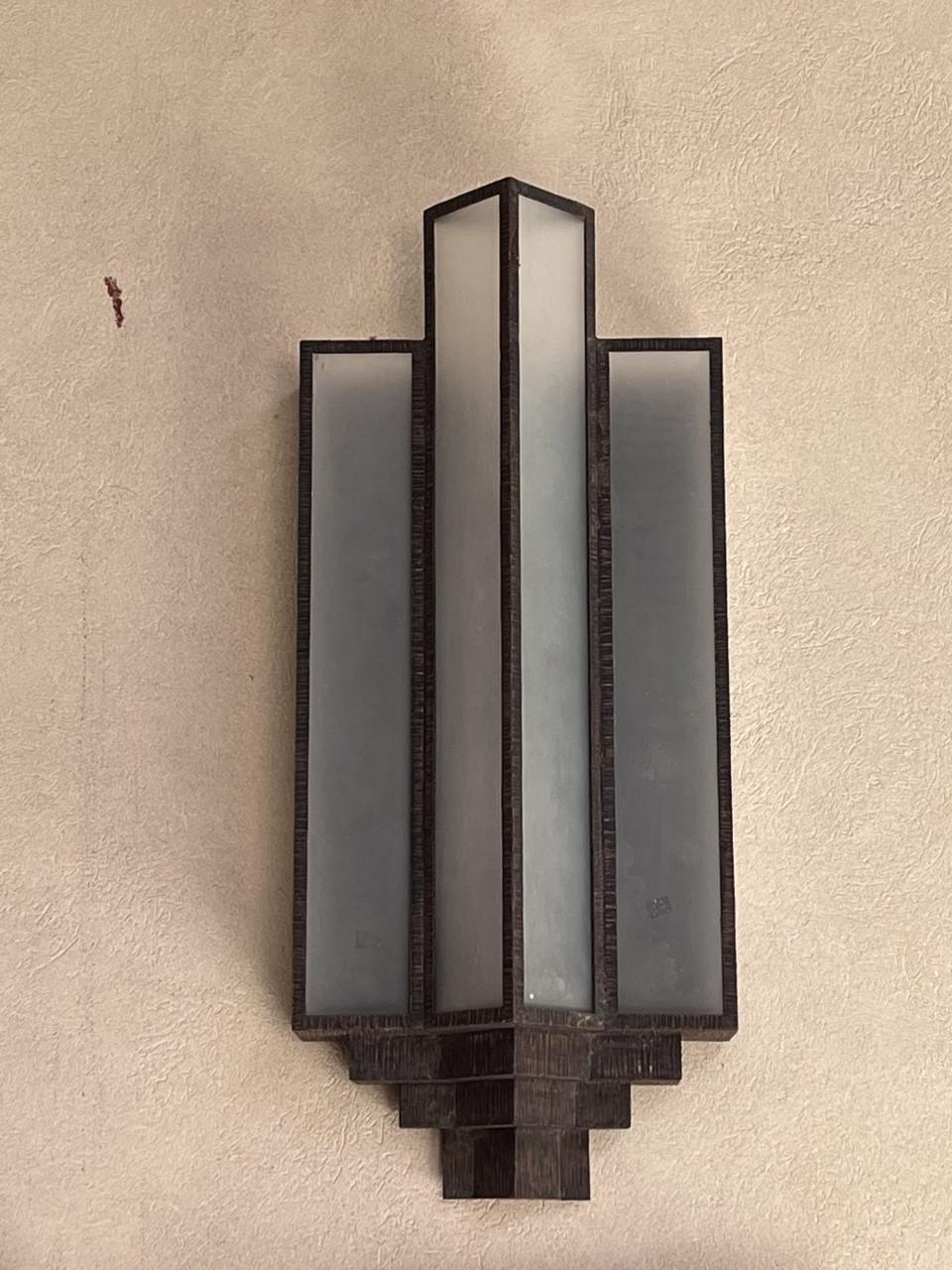 4 Sconces in Glass and Iron, Style, Art Deco, Year, 1930, France For Sale 3