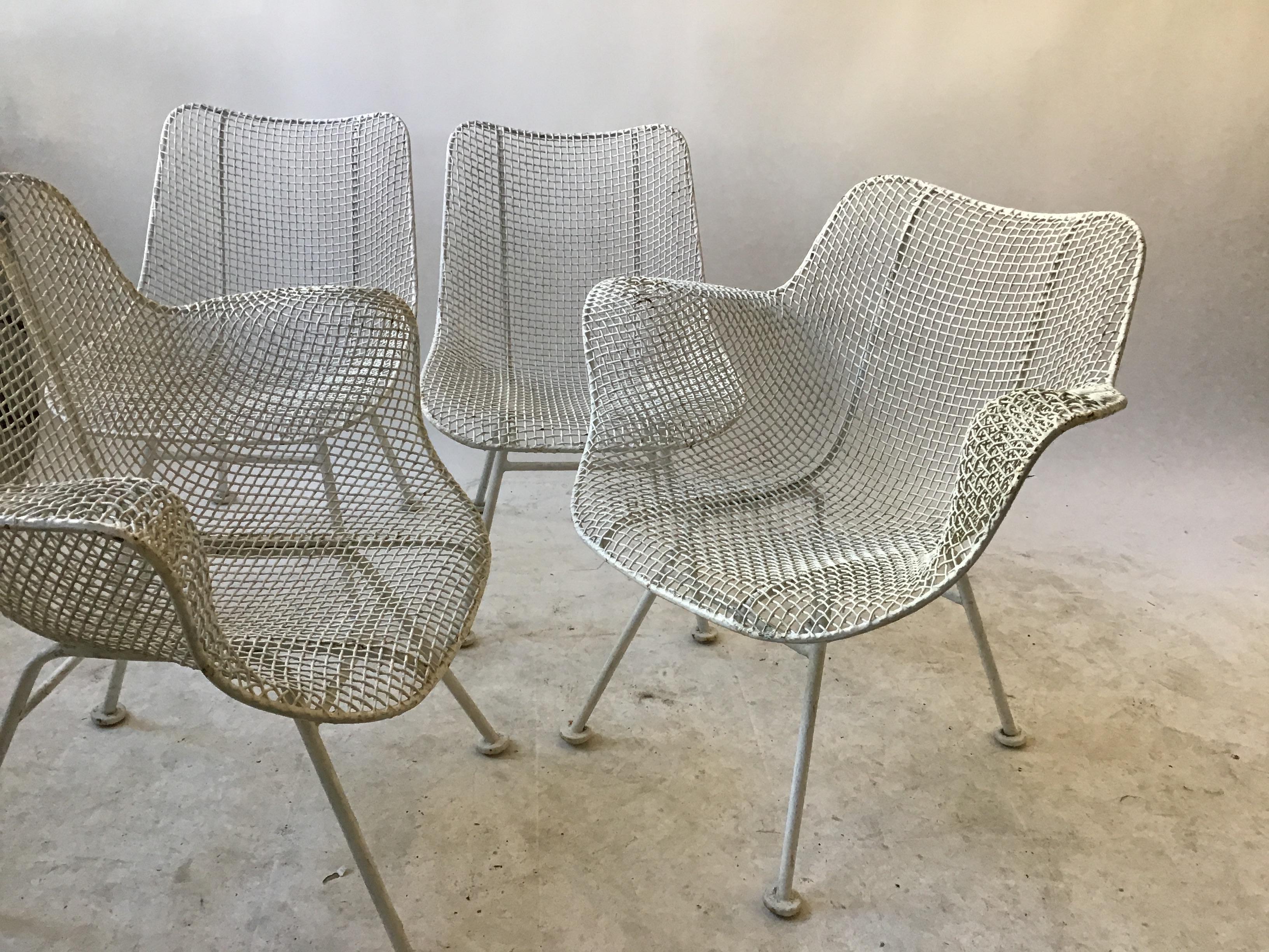 4 Sculptura Chairs by Woodard In Good Condition In Tarrytown, NY