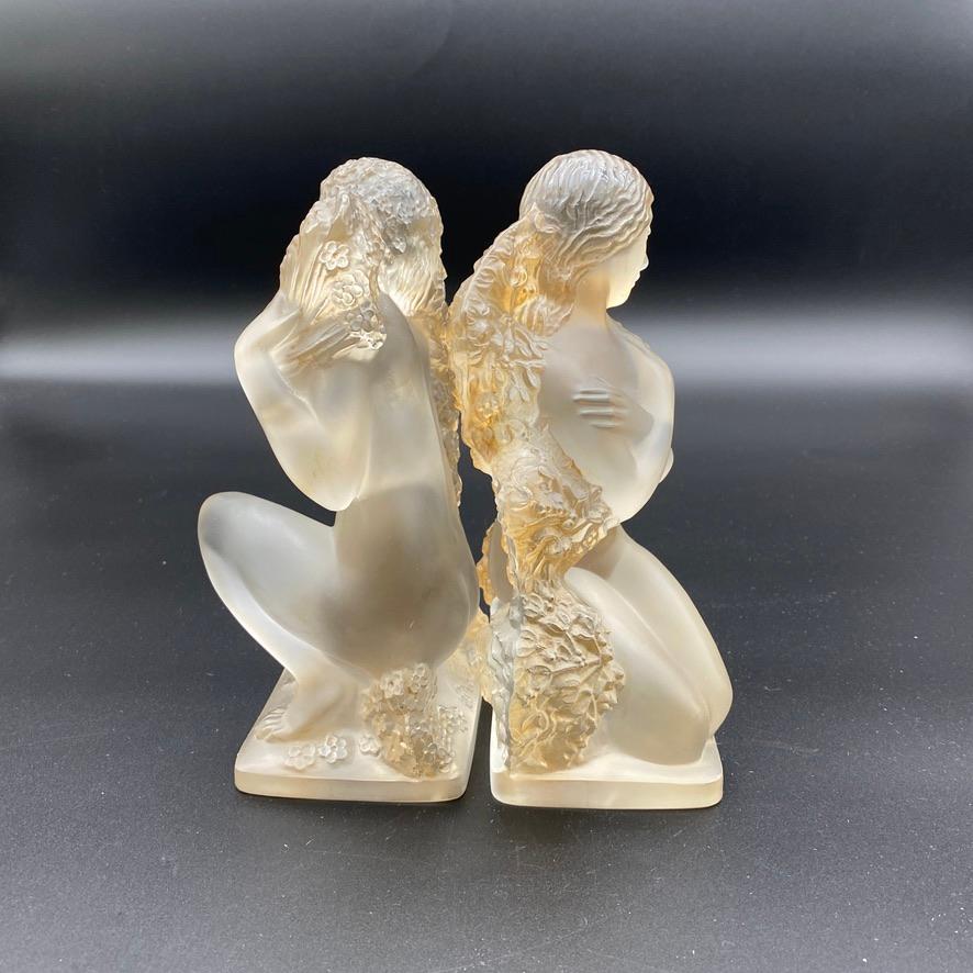 4 Seasons Glass Statuettes by R.Lalique For Sale 3