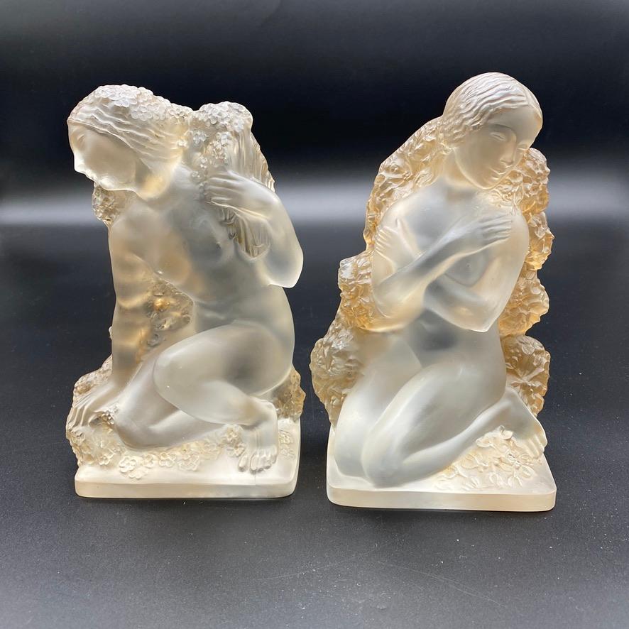 4 Seasons Glass Statuettes by R.Lalique For Sale 1