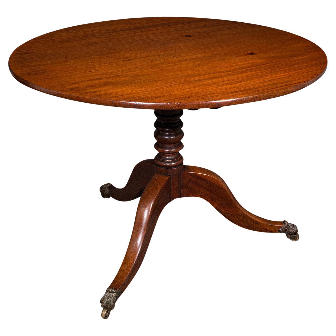 Tavolo da pranzo antico a 4 posti, inglese, con piano inclinato, occasionale, colazione, Regenza