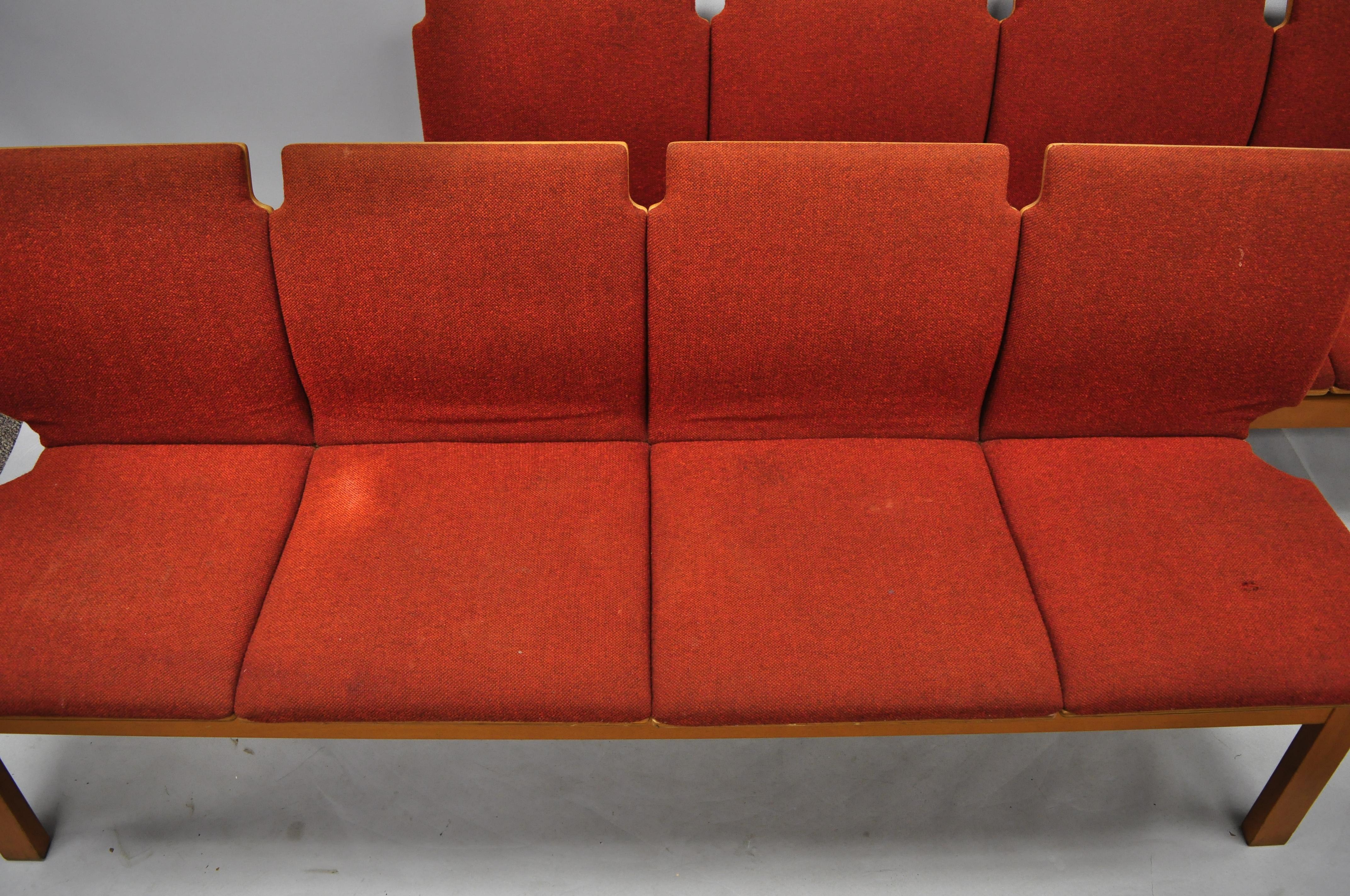4-Seat Bentwood Mid-Century Modern Bench Banquette by Sauder Designare 1
